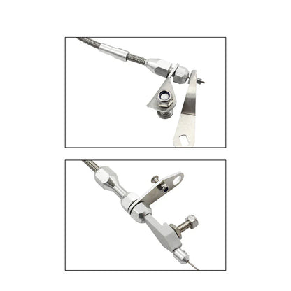 Stainless Steel Braided Kick Down Cable for Ford C6 Transmission (1966-1996)