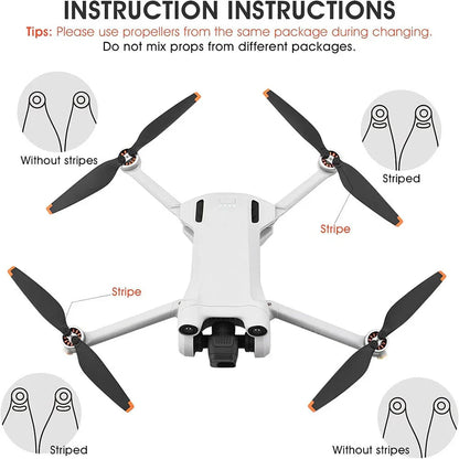 16Pcs Low Noise Propeller Blades for DJI Mini 3 Pro Drone