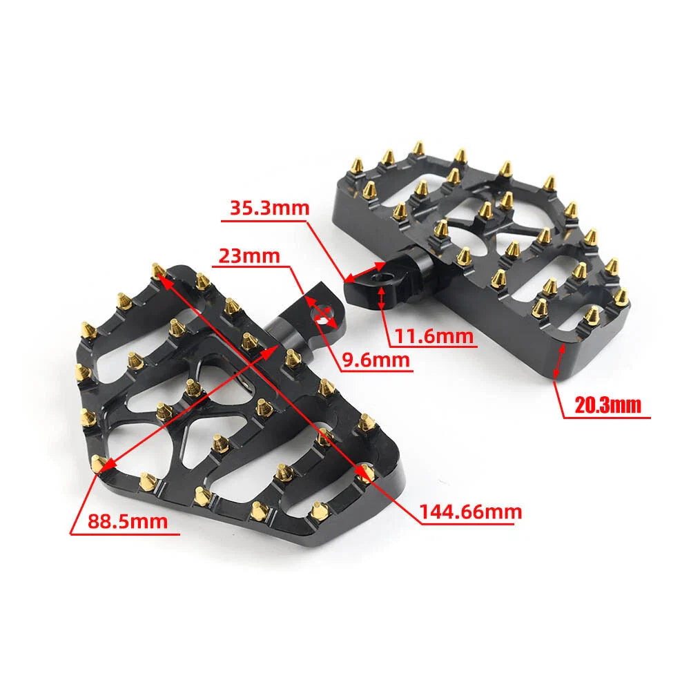 Wide MX Style Foot Pegs for Harley Touring Sportster Softail Dyna