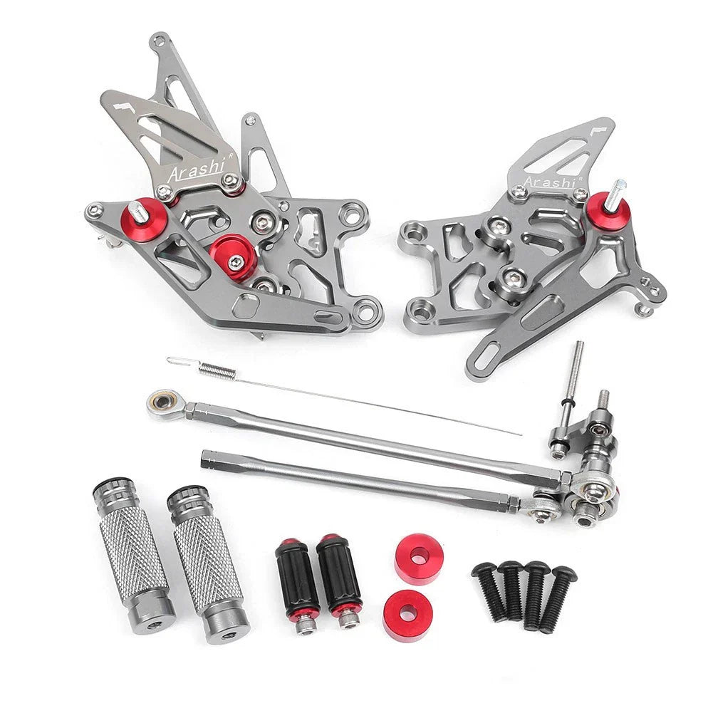 Rear Sets Footpegs for Honda CBR600RR 2009-2018 ( Grey)