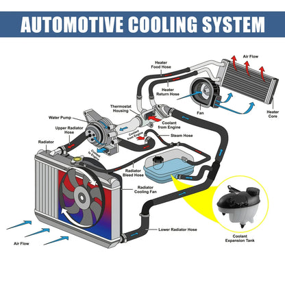 Coolant Radiator Reservoir Tank with Cap Sensor for Mercedes-Benz S65 (2007-2013)