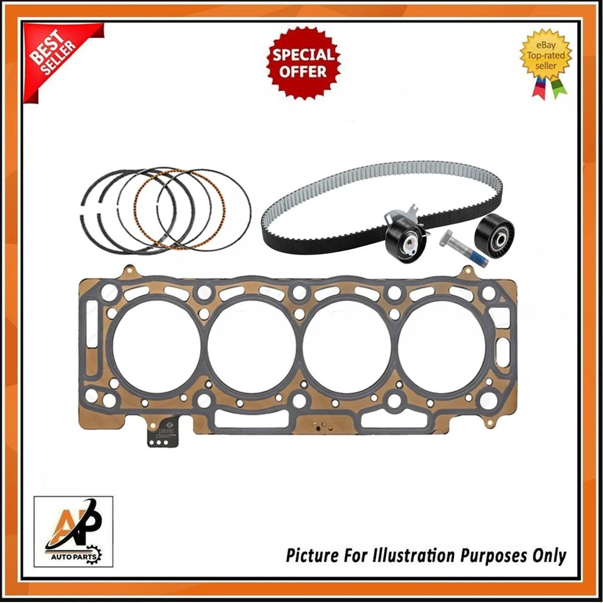 Head Gasket Replacement Kit for Peugeot 2.0 HDI Diesel DW10FUD (2000–2015)