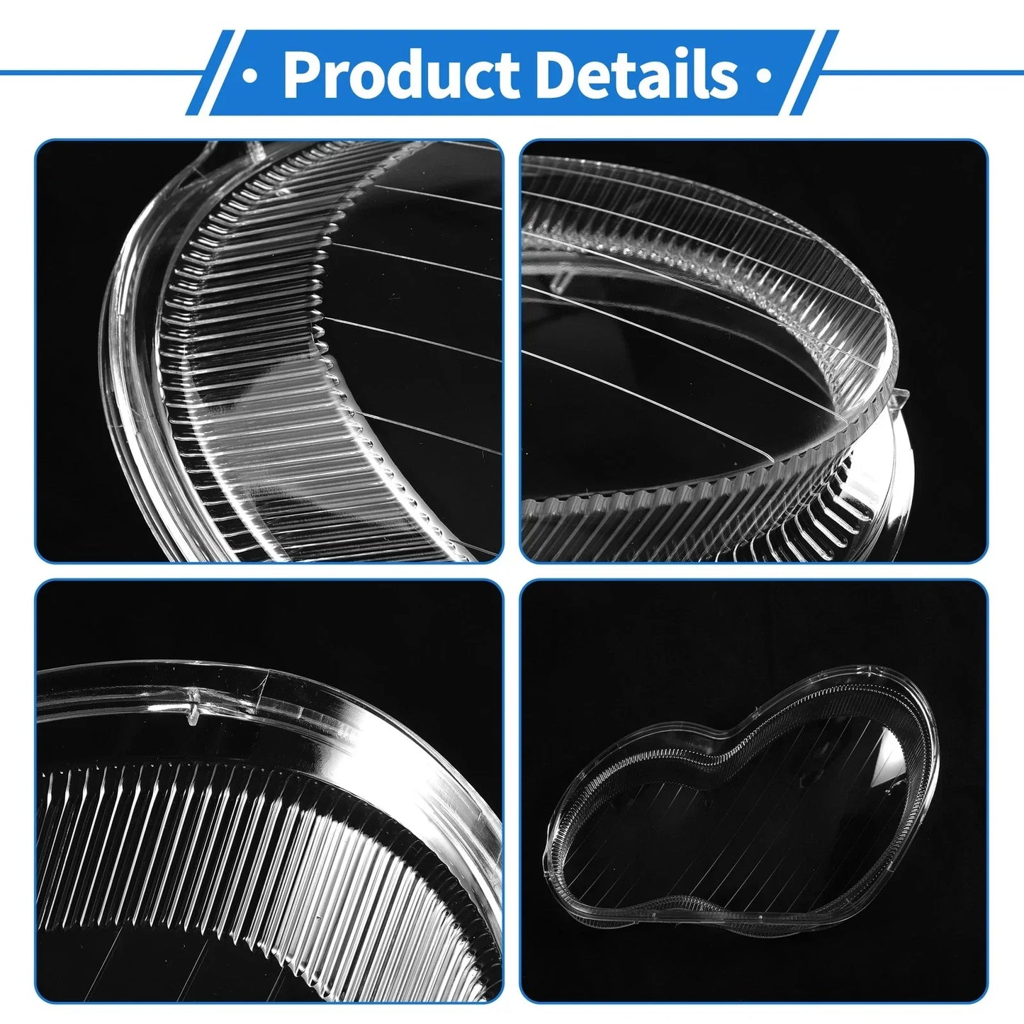 Car Front Right Headlight Lens Cover for Mercedes-Benz C-Class (2001-2017)