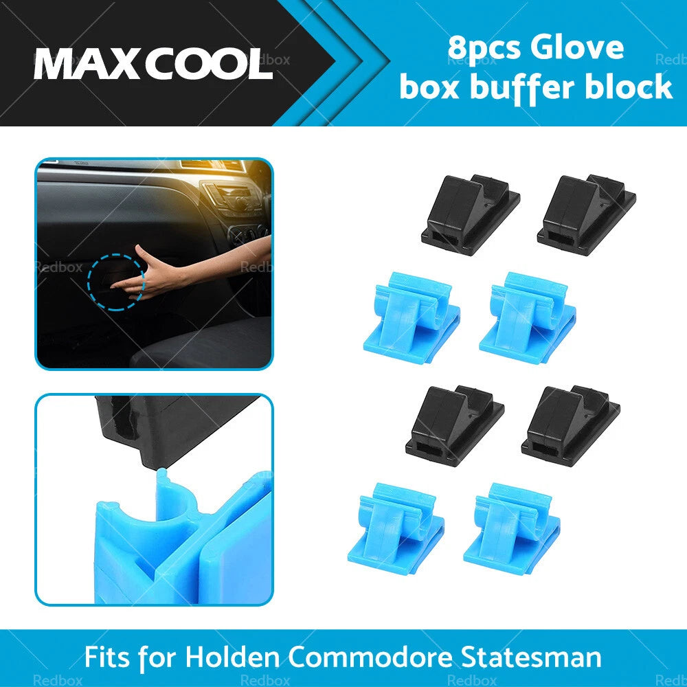8 x Glove Box Hinge Clips & Bumpers for Holden Commodore VY VZ WK WL