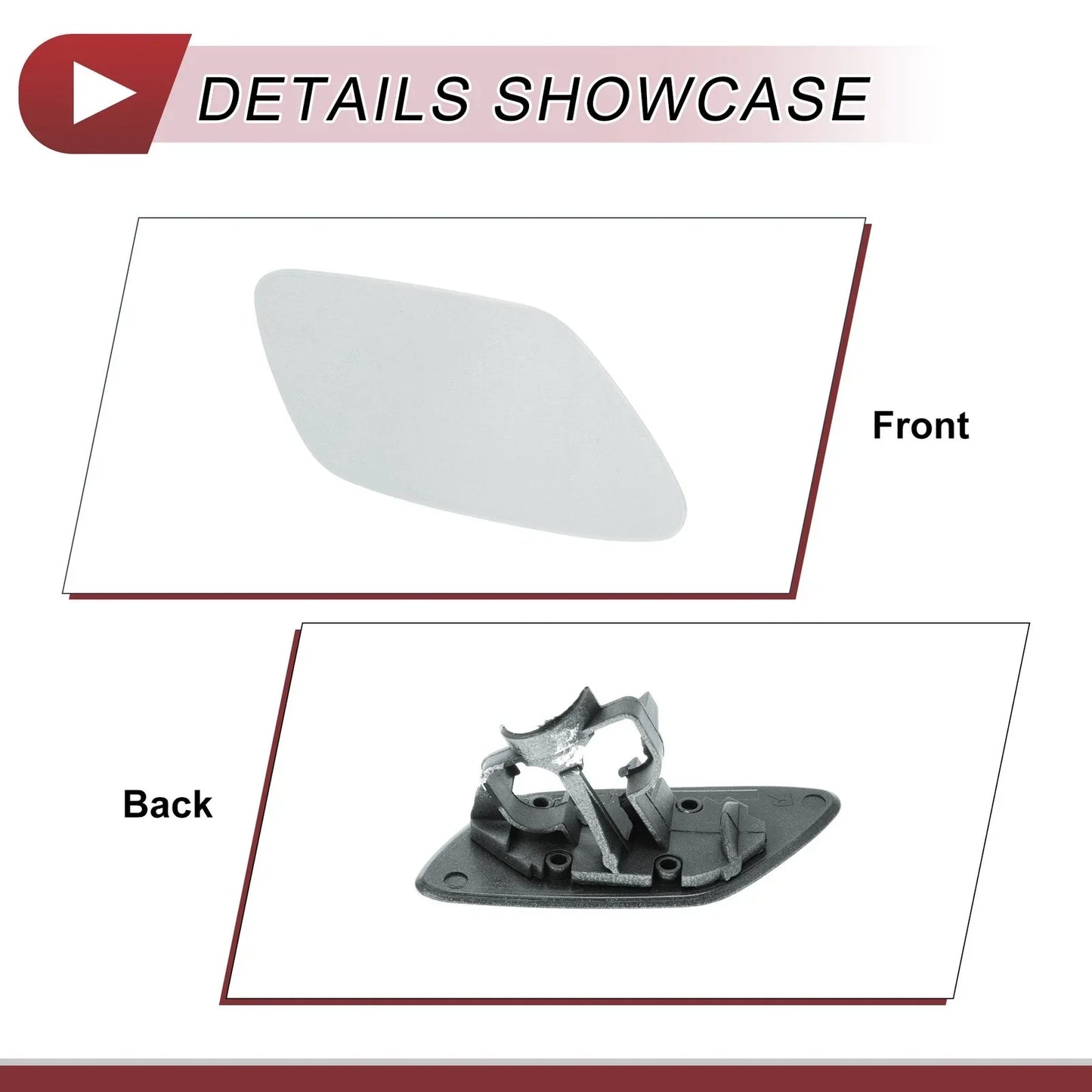 Bumper Trim Nozzle Cover for BMW Z4 (2009-2016) Silver Tone