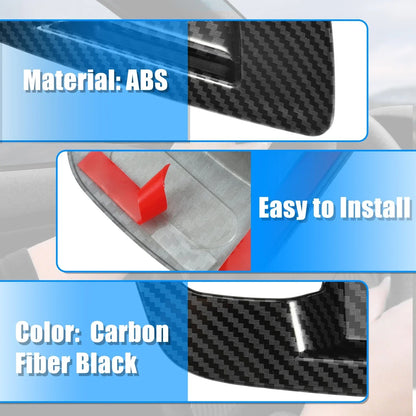 Carbon Fiber Inner Door Handle Bowl Cover Trim for Dodge