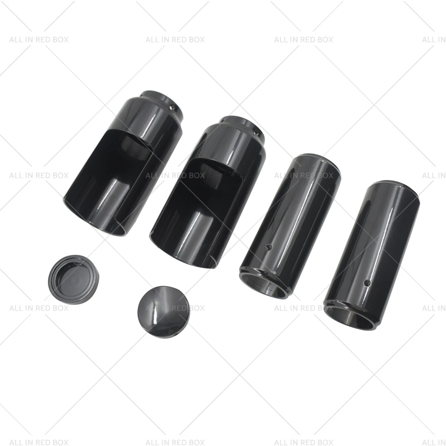 Black Fork Cover Set for Harley Softail M8 Street Bob (2018-2022)