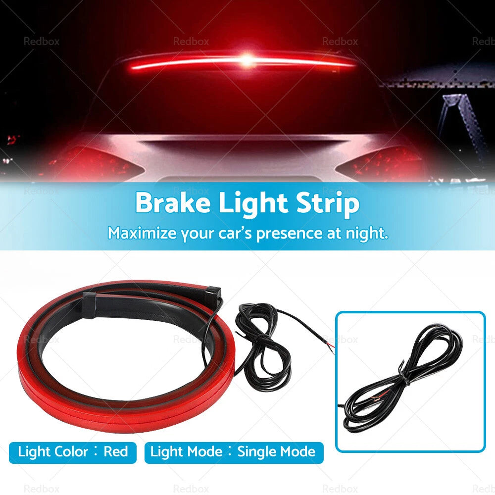 Red LED High Mount Third Brake Light Bar for Universal Car
