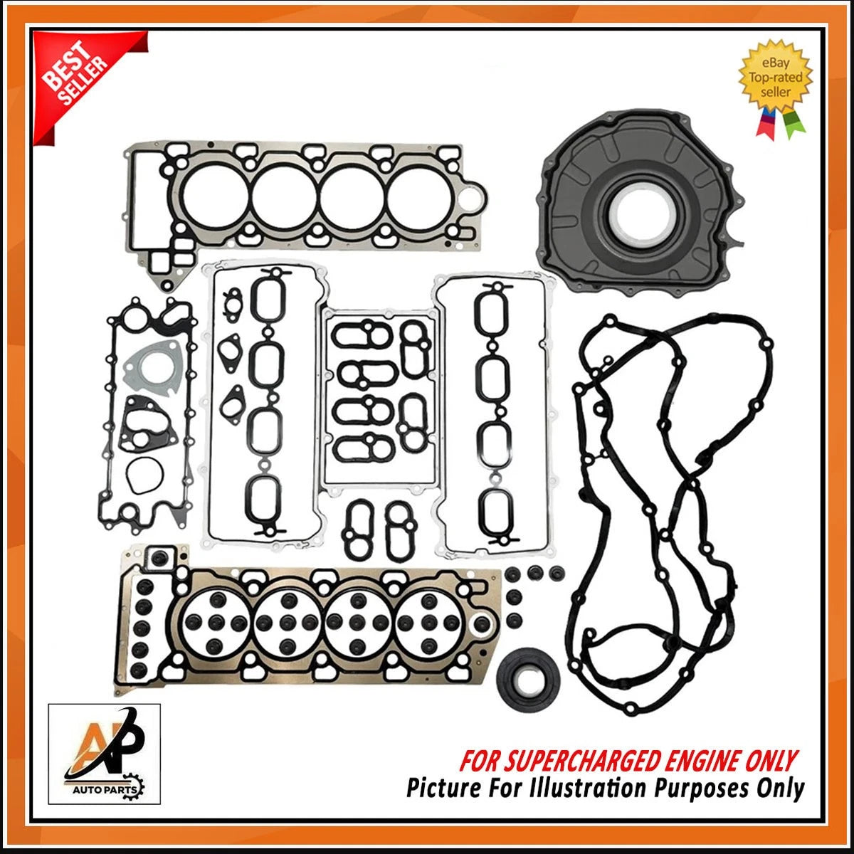 Engine Piston Set Replacement for Land Rover Range Rover 5.0 Supercharged (2006–2012)