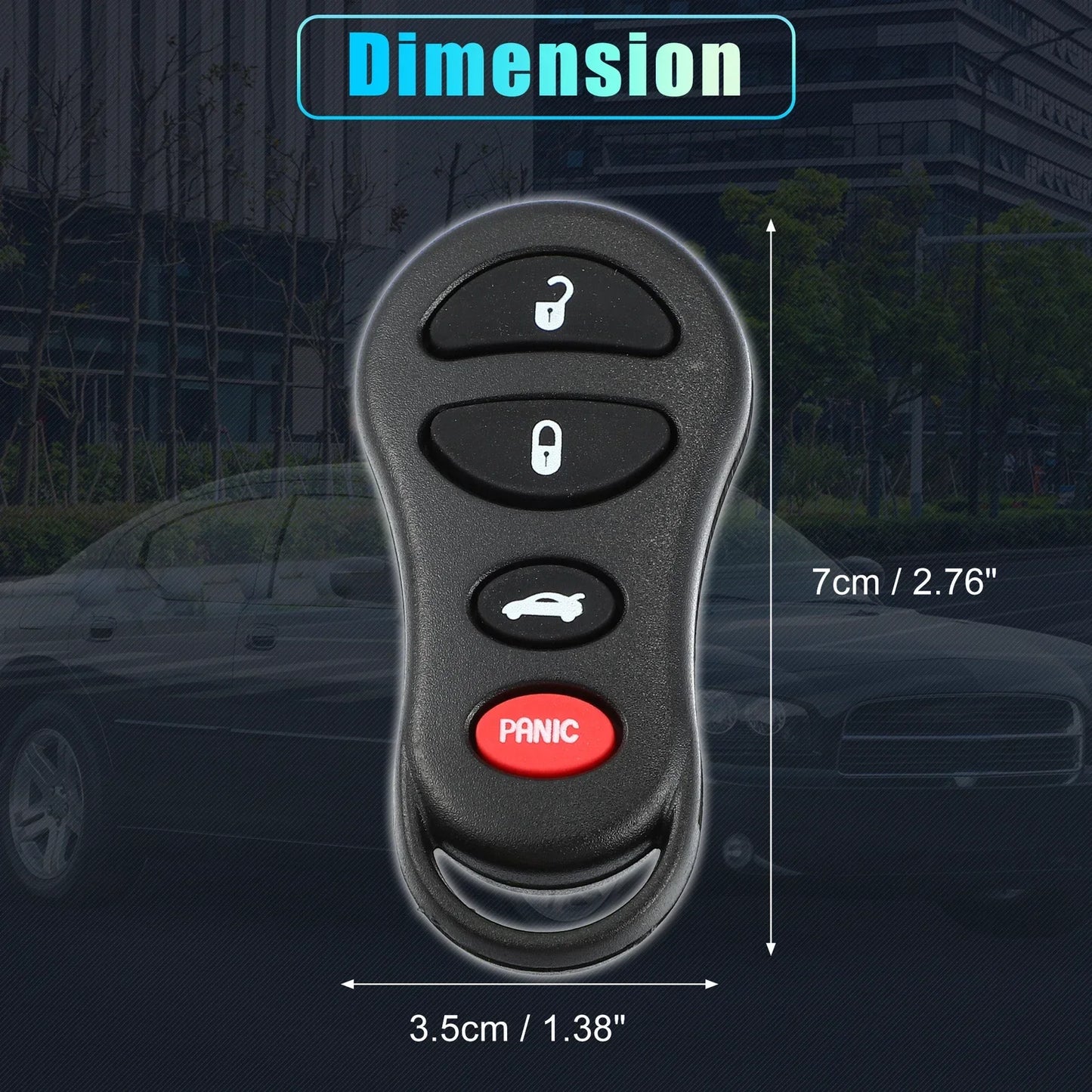 Keyless Entry Remote Key Shell Cover for Jeep & Dodge