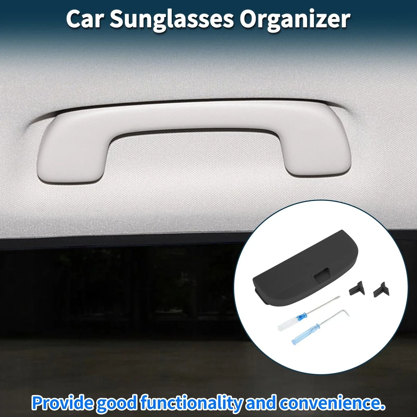 Sunglasses Case for Mercedes-Benz E Class Eyeglasses Holder Storage Black
