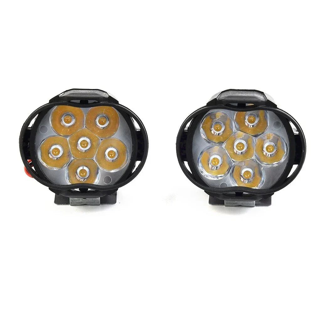 2 x Car Headlights Spot Fog Lights 6-LED Waterproof Work Lamp 12V for ATV