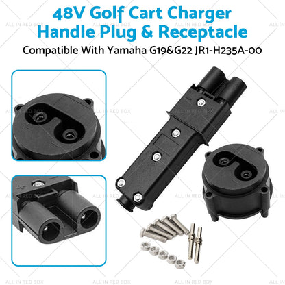 Charger Handle Plug & Receptacle for Yamaha G19 G22 Golf Cart (48V)