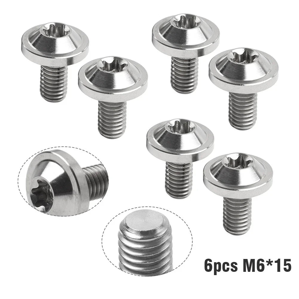 6 x M6x15mm Alloy Torx Head Screws for Titan Motorcycle Bike