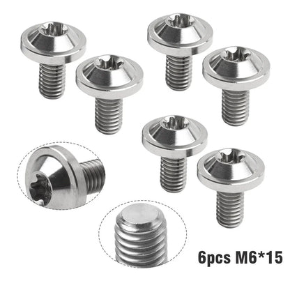 6 x M6x15mm Alloy Torx Head Screws for Titan Motorcycle Bike