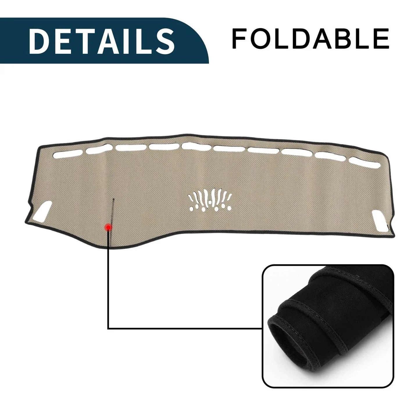 Dashboard Cover Mat for Mercedes Benz GLC 2016-2022 Sun Protector Black