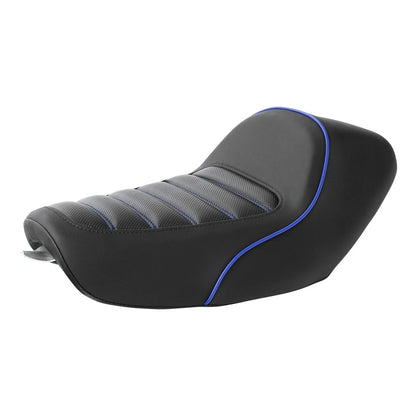 Black Blue Front Solo Driver Seat for Harley Sportster XL883 1200 (2010-2022)