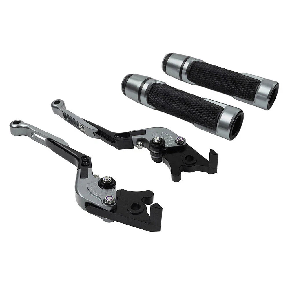 Extendable Brake Clutch Lever Grip Set for Kawasaki Ninja 650R (2006-2011)