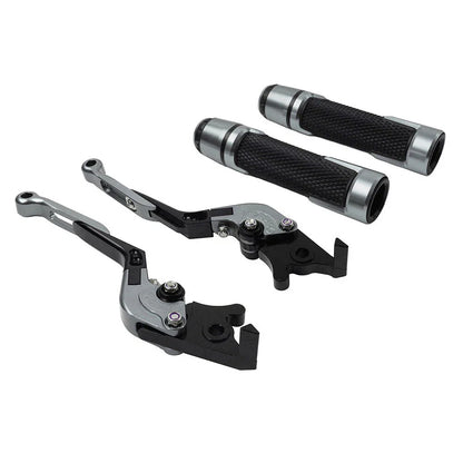 Extendable Brake Clutch Lever Grip Set for Kawasaki Ninja 650R (2006-2011)