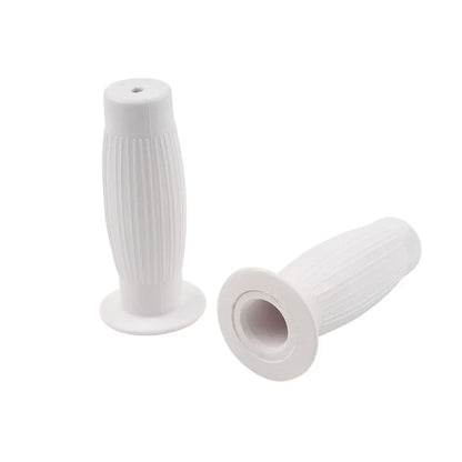 Universal 7/8" Easy-Hold Hand Grips for Vintage Motorcycle Handlebars White