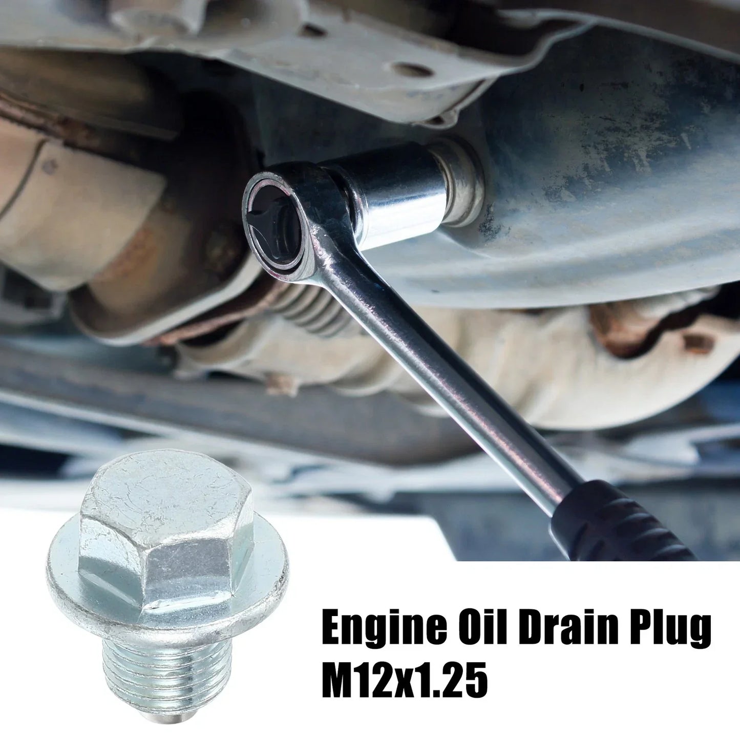 M12x1.25 Engine Oil Drain Plug Screws w/ Seal Rings for Lexus