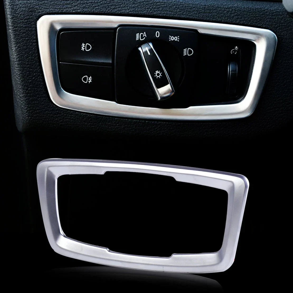 Chrome Headlight Light Switch Bezel Cover Trim for BMW X1 (2016-2023)
