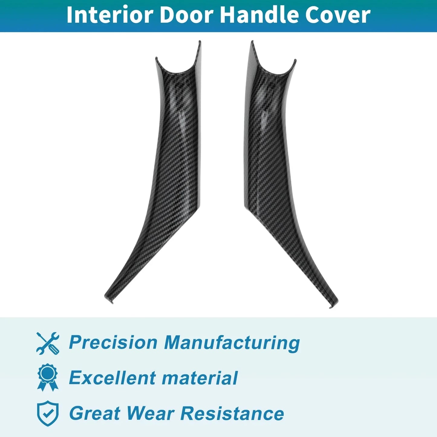 Door Pull Handle Cover for BMW X3 G01 X4 G02 (2019-2023) Carbon Fiber Black