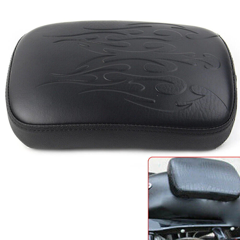 Rear Pillion Pad Seat for Harley Bobber Sportster (Fits 8 Suction Cups)
