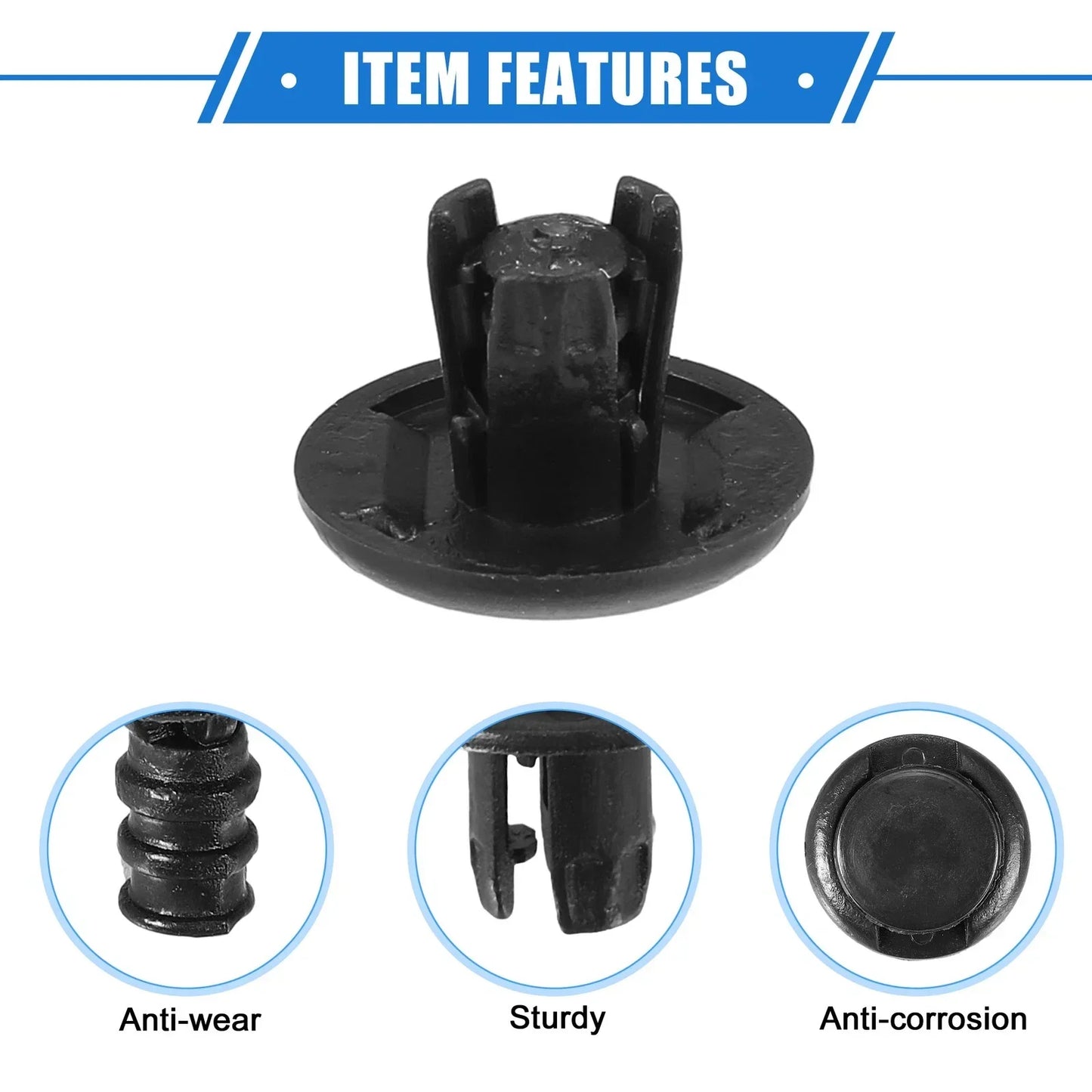Fender Liner Clips 20 x for Honda - Plastic Black Automotive Clips