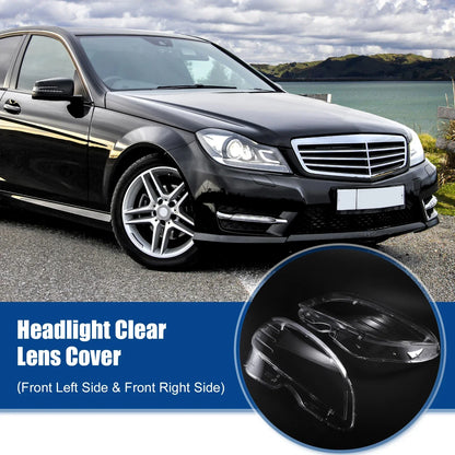 Headlight Clear Lens Cover for Mercedes Benz C-Class W204 (2007-2014)