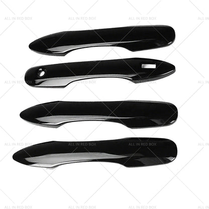 8 x Black Outer Door Handle Bowl Cover Trim for Toyota Camry (2018-2023)