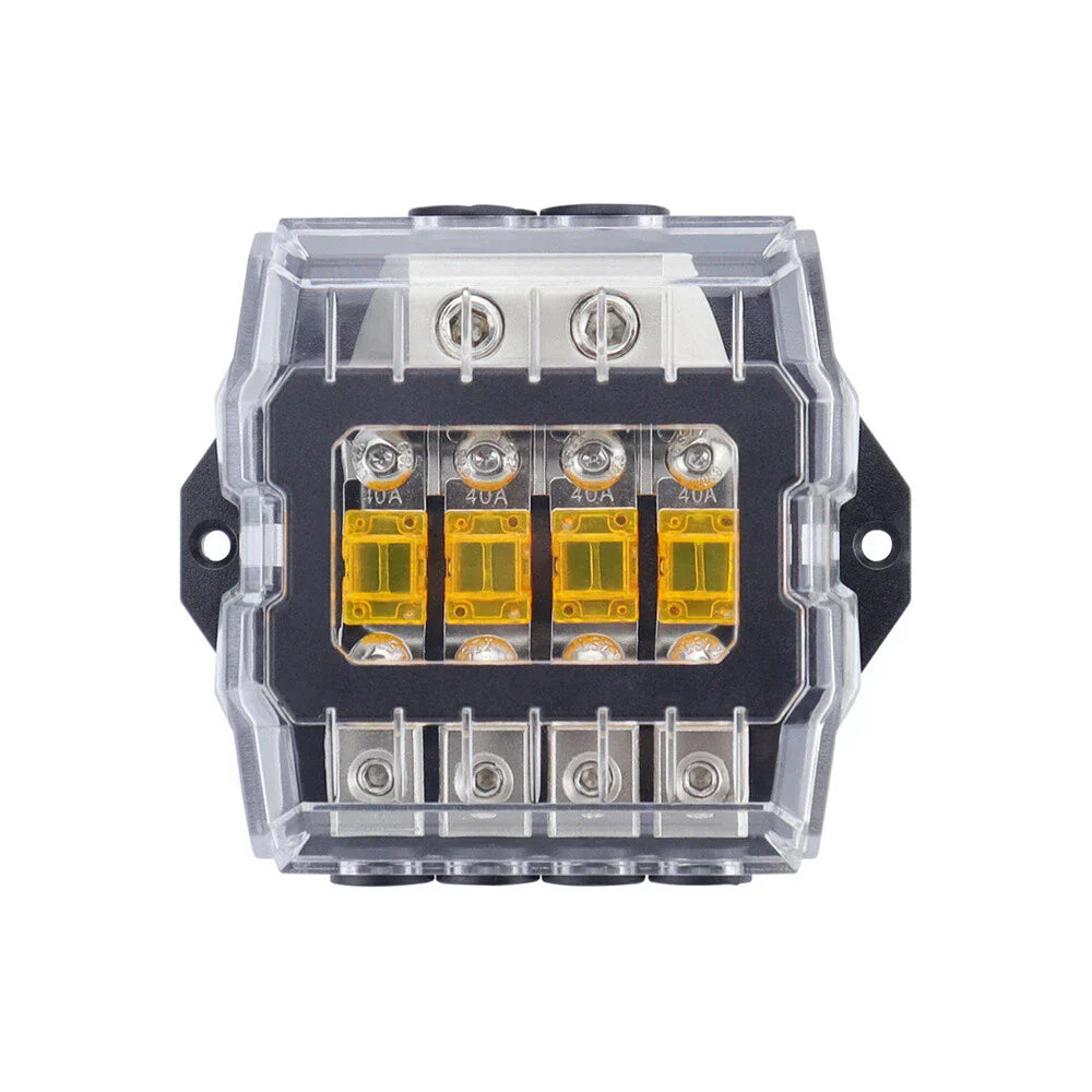 4-Way Fuse Holder Auto Fuse Distribution Block 80A 32V