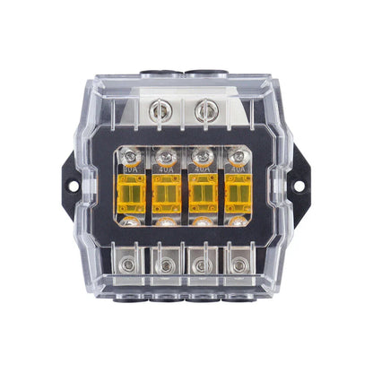 4-Way Fuse Holder Auto Fuse Distribution Block 80A 32V