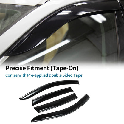 Window Deflectors for Honda CR-V Side Window Vent Visors Black 2 x (2007)