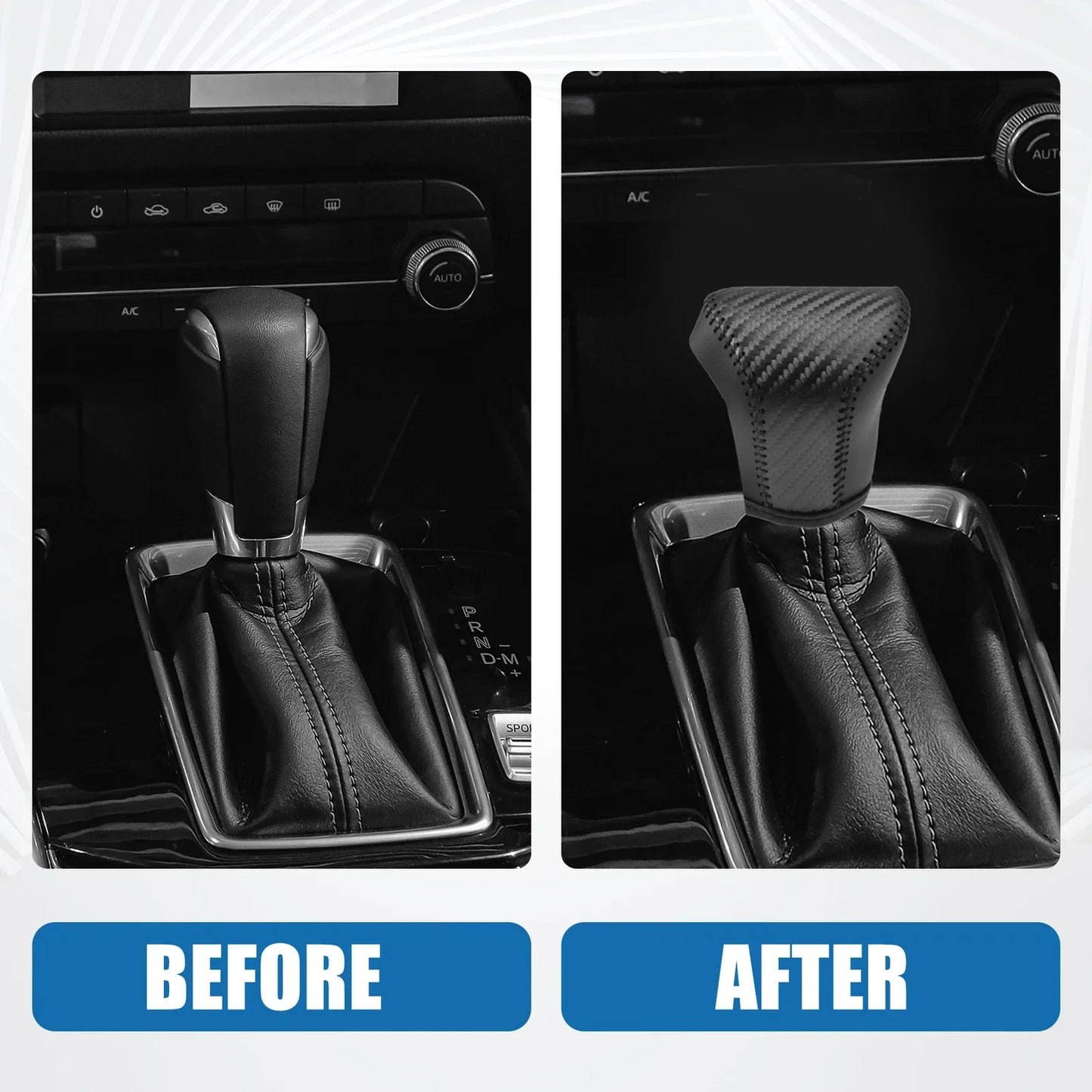 Gear Shift Knob Cover for Lexus UX 200, UX 250h (2019-2022) - Black