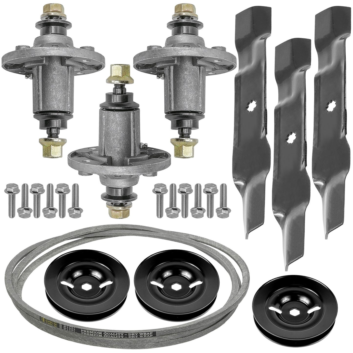 Deck Spindle Blade Belt Pulley Kit for John Deere LA130 (2006–2010)