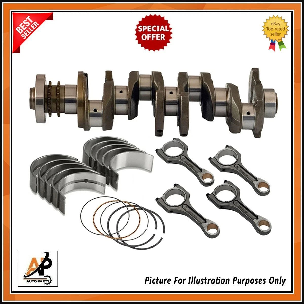 Crankshaft Engine Rebuilt for BMW 2.0D B47 B47D (2014–2020)
