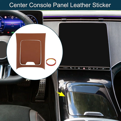 Center Console Panel Sticker for Mercedes-Benz EQE350 2022-2024 Brown Set