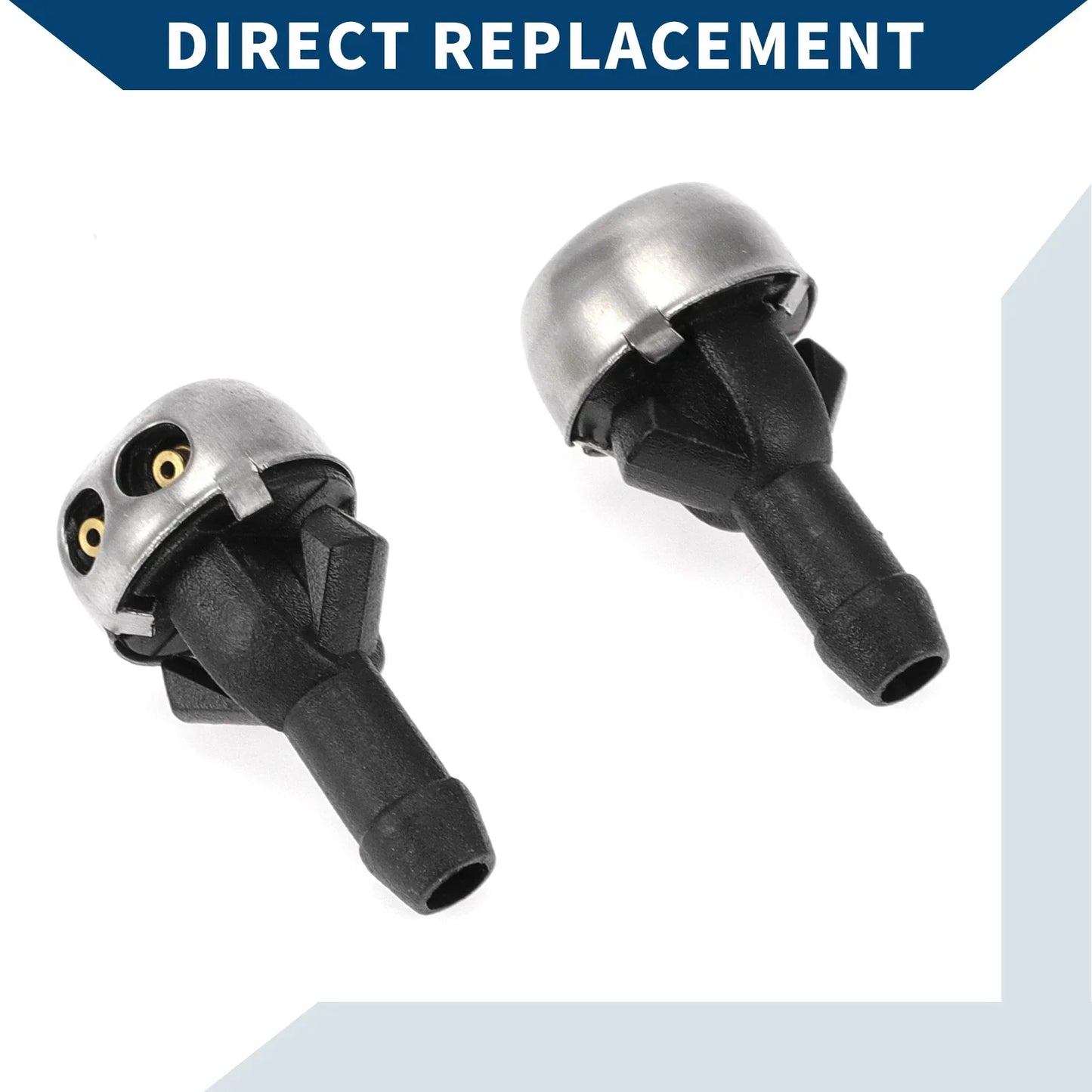 2 x Front Windshield Washer Nozzles for Mercedes-Benz 220D (1968-1973)