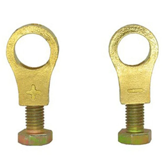 2 x Pure Brass Battery Terminal Top-Post Cable Terminals