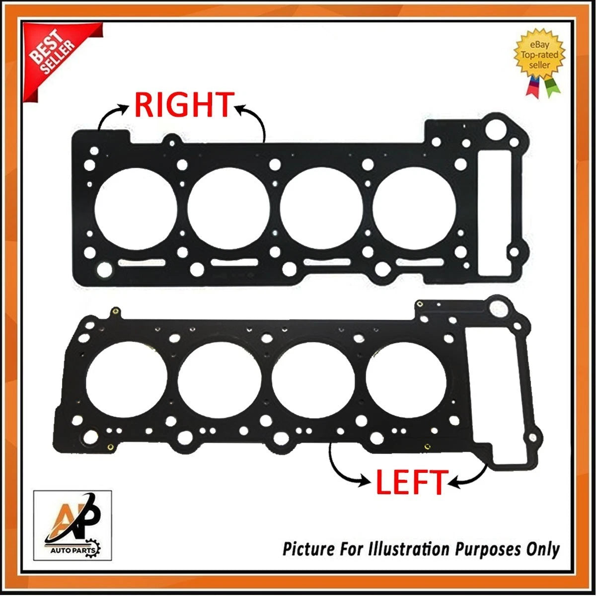 Head Gasket Replacement Left Right for Mercedes OM628 Diesel (1998–2005)