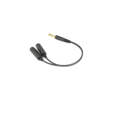 6.35mm Stereo Male to Dual 1/4" Female Y Splitter Adapter Cable