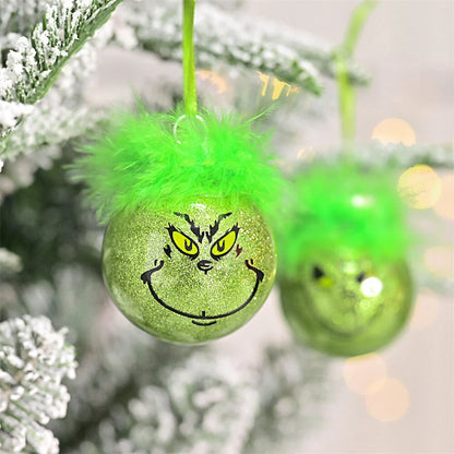 Cute Green Elf Christmas Tree Ornaments - 1 Xmas Balls Decor