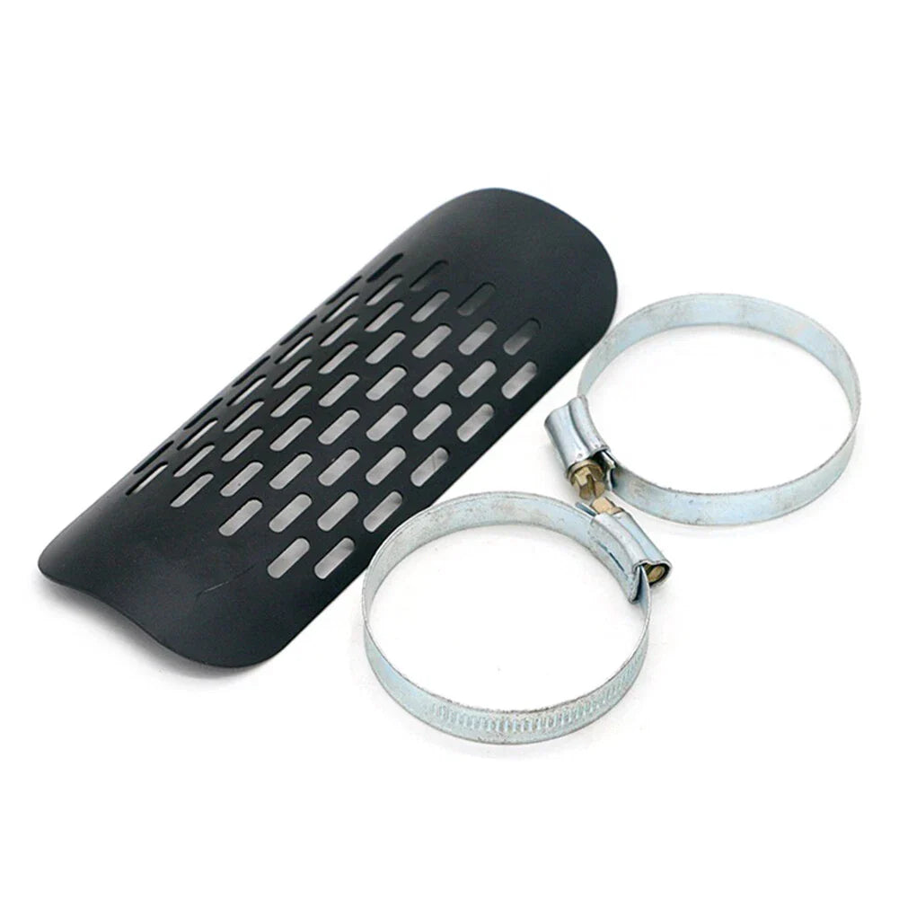 Universal Motorcycle Black Exhaust Muffler Pipe Heat Shield Cover (Fits All)
