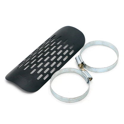 Universal Motorcycle Black Exhaust Muffler Pipe Heat Shield Cover (Fits All)