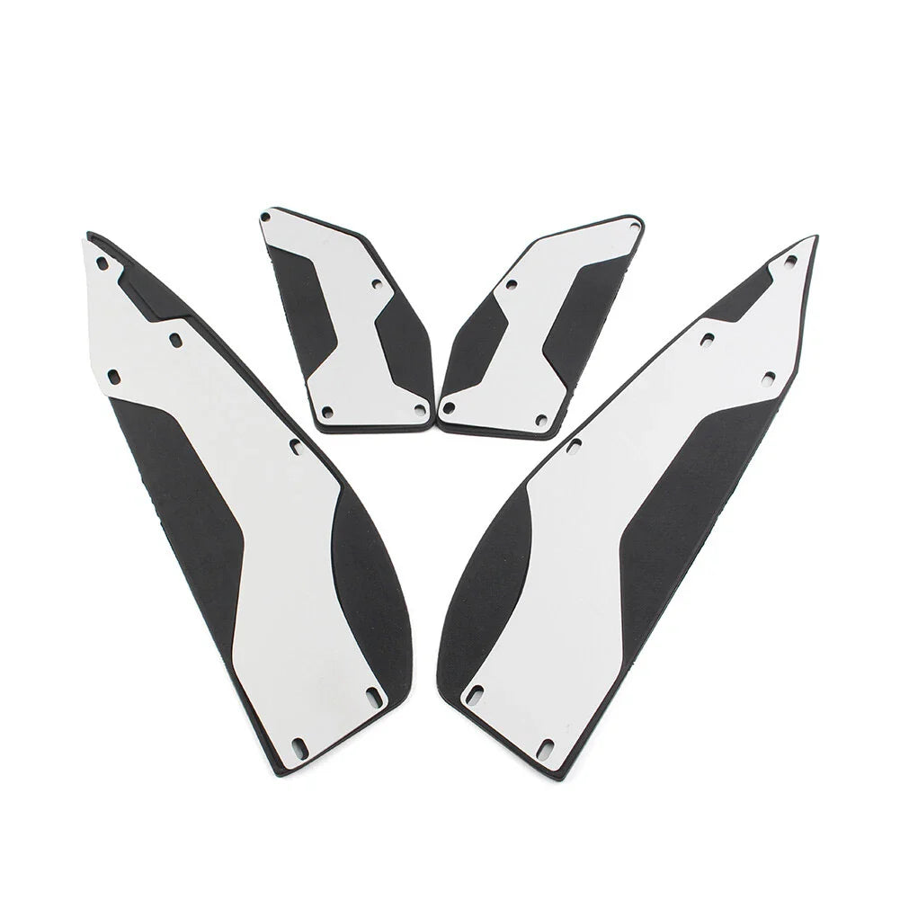 Silver Aluminum Floorboard Foot Pedals for Yamaha XMAX 250 300 400 (2017-2023)