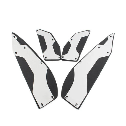 Silver Aluminum Floorboard Foot Pedals for Yamaha XMAX 250 300 400 (2017-2023)