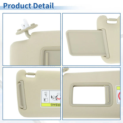Left Side Sun Visor for Lexus GX460 2010-2023 Beige Replacement Visor