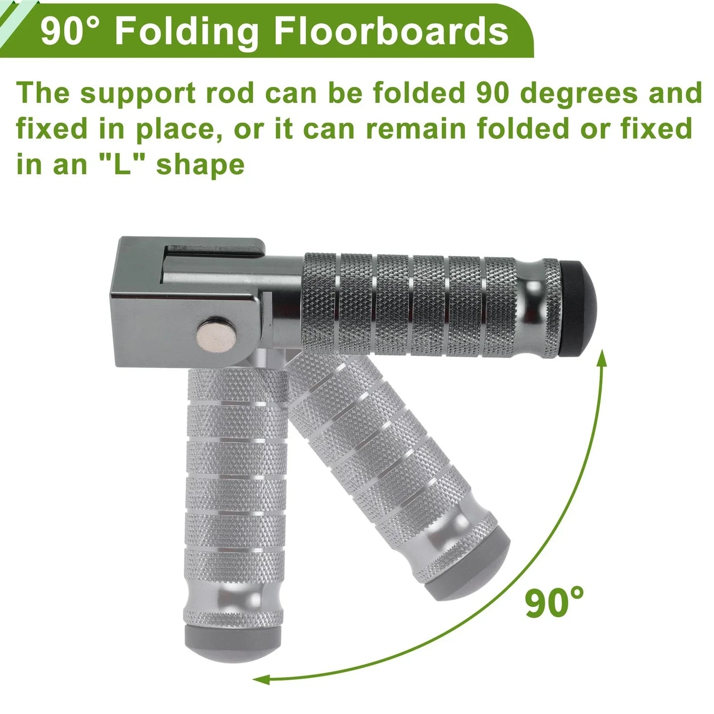Motorcycle Foot Pegs for Honda, Suzuki, Yamaha - Titanium Tone