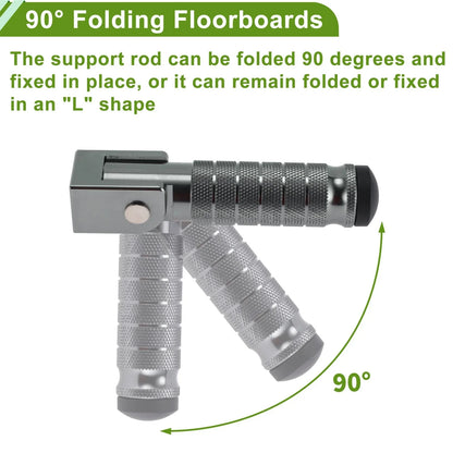 Motorcycle Foot Pegs for Honda, Suzuki, Yamaha - Titanium Tone